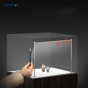 Aluminum Showcases LED Lighting, Display Cabinet Rotating LED Jewelry Showcase Light